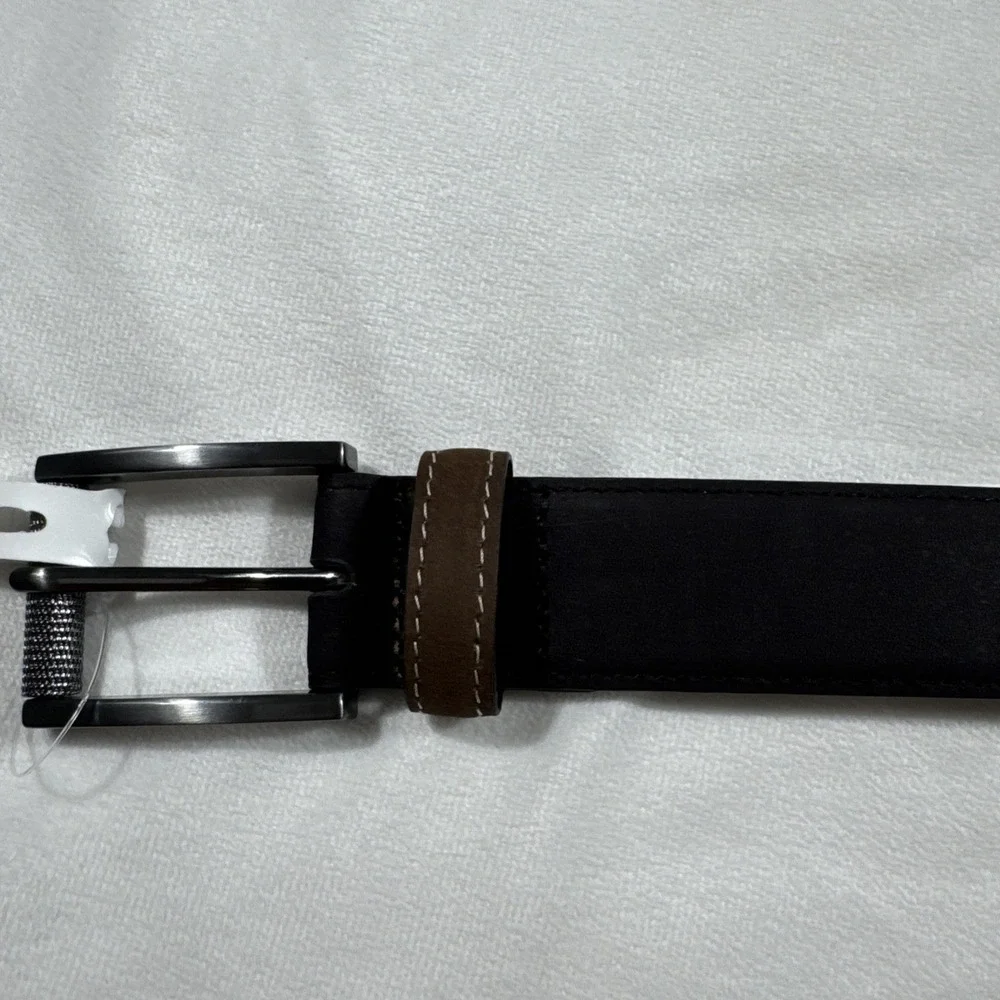 ROBERT GRAHAM Leather Belt Men's Size 38 Black Brown‎ Signature Ripaso RG304895